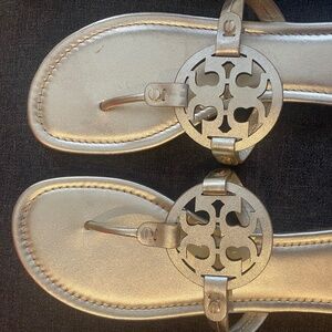 Tory Burch Gold Miller Sandel 13 New W/Out Tags